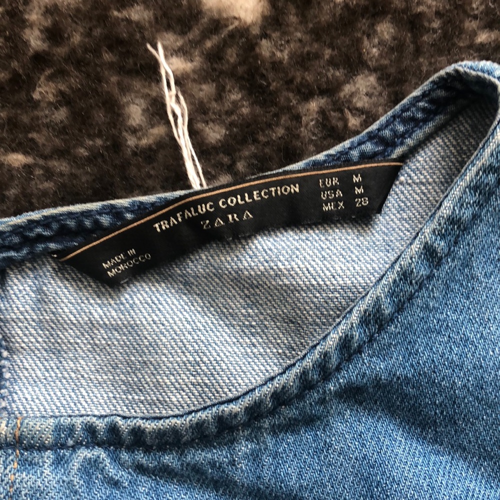 Zara Trafaluc Cropped Jean Shirt - Picture 3 of 3